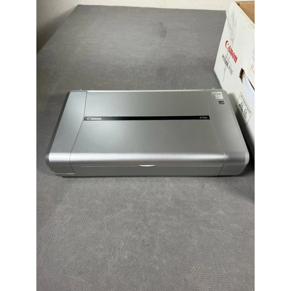 Canon PIXMA iP100 Inkjet Photo Printer Mobile Wireless 1446B002 Silver Gray